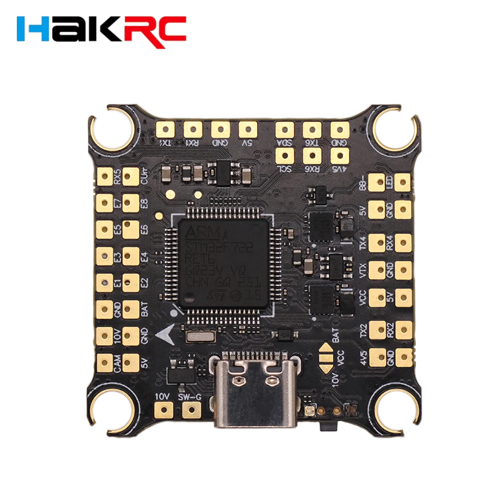 Controlador de vuelo HAKRC F722 V2 DJI F7 OSD 3-6S Lipo Dual BEC 5V 3A / 9V 2.5A Betaflight STM32F722RET6 30x30mm para RC FPV Drone