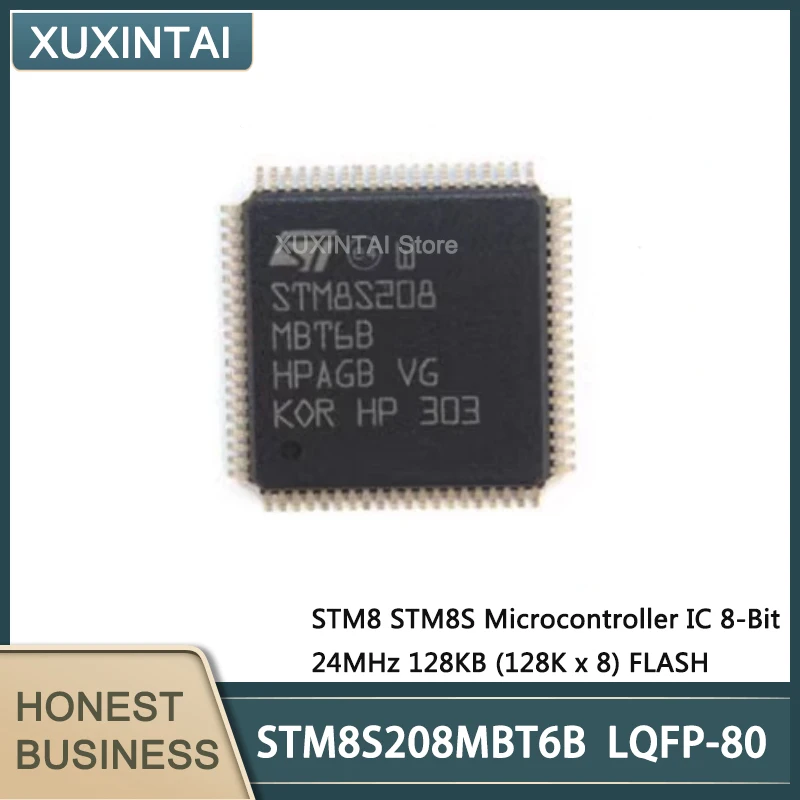 

5Pcs/Lot New Original STM8S208MBT6B STM8S208 MCU STM8 series Microcontroller IC 8-Bit 24MHz 128KB (128K x 8) FLASH