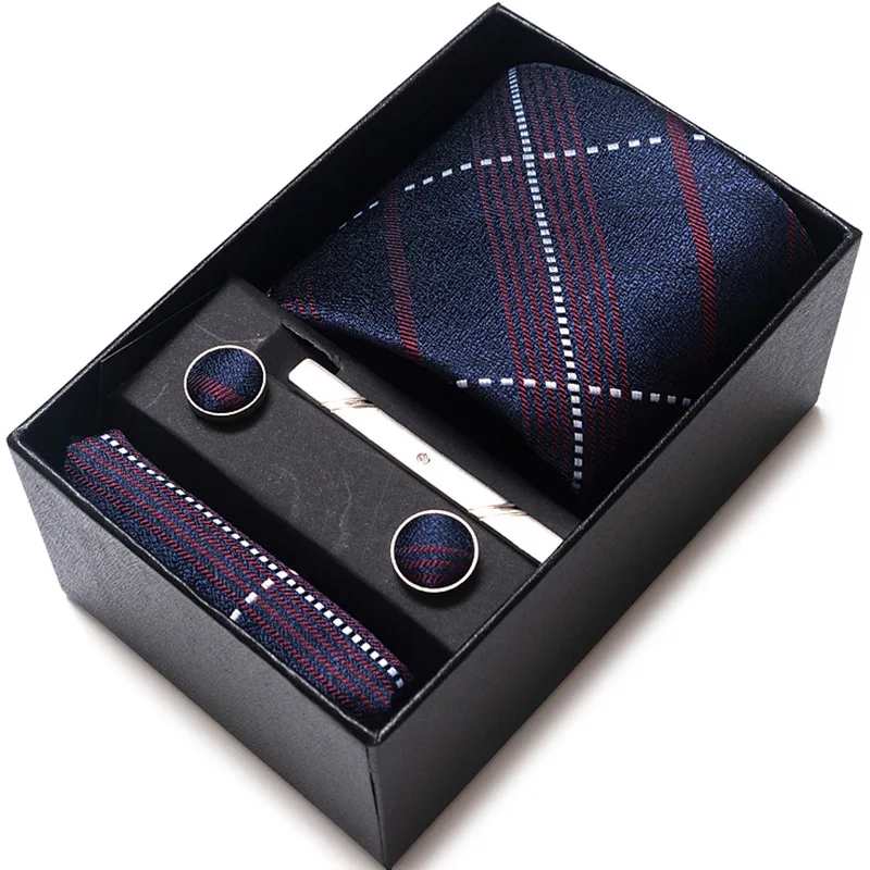 In stock men's tie gift box set, formal business wedding tie, new style