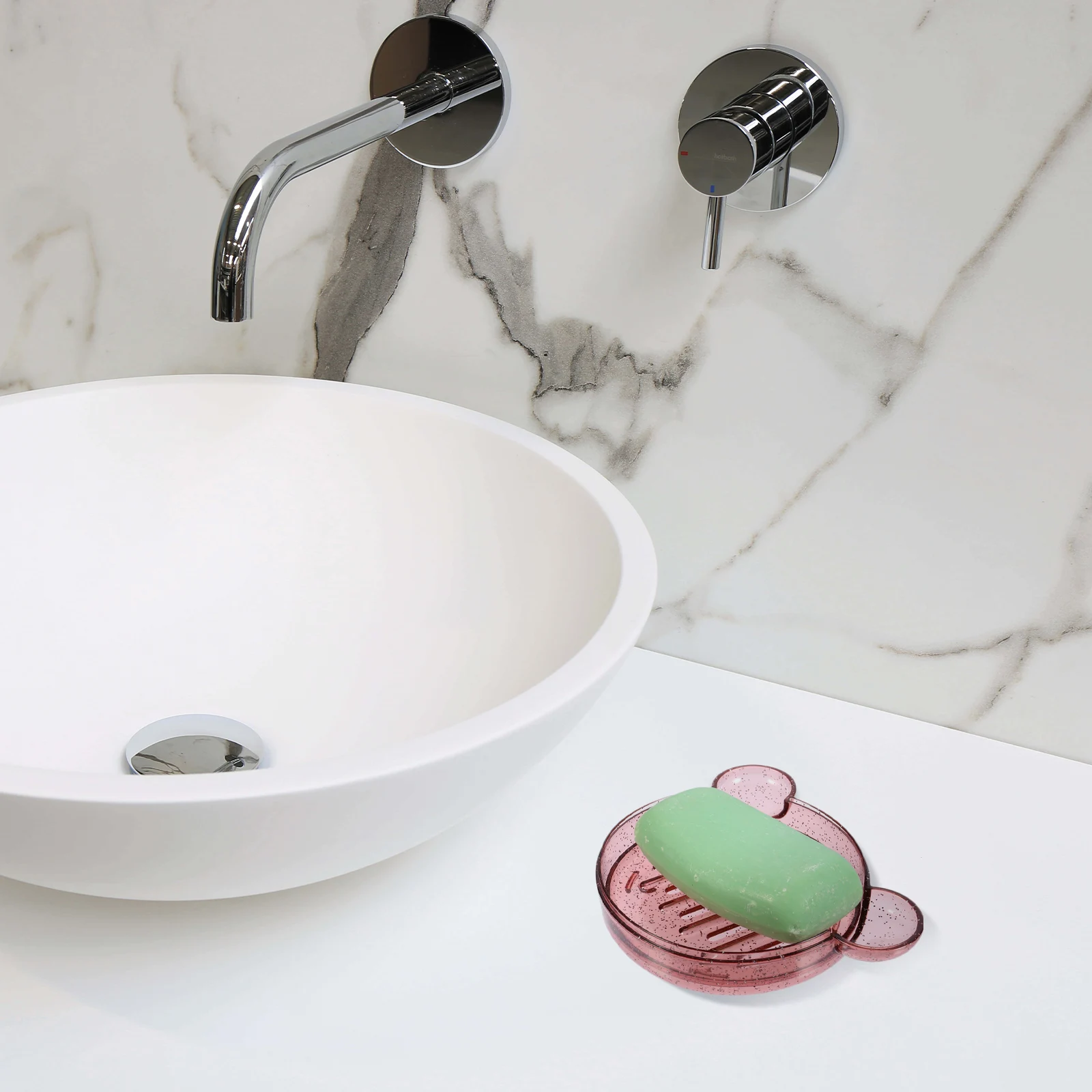 

Soap Box Bathroom Drainers Practical Tray Double Holder Creative Cartoon Dish Storage Case Lovely Dishes