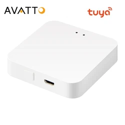 AVATTO Tuya ZigBee Multi-mode Gateway Hub,Smart Home Bridge Bluetooth Mesh Smart Life Remote Control Works With Alexa Google