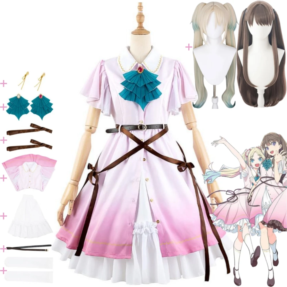 

Аниме Osawa Rurino Fujishima Megumi Link!LoveLive Hasu No Sora Jogakuin School Idol Dream Believers Косплей Костюм Парик Набор