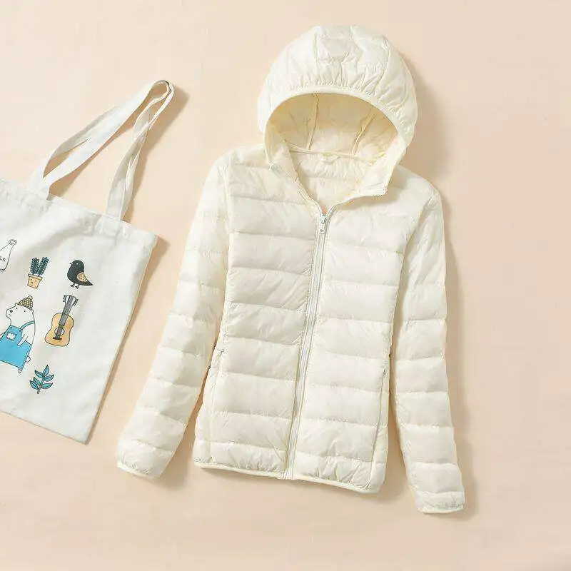 

New 2024 Lightweight down Cotton Jacket Short Women's Coat Hooded Thin Outerwear Large Size Spring Children's Wear Cleanfit