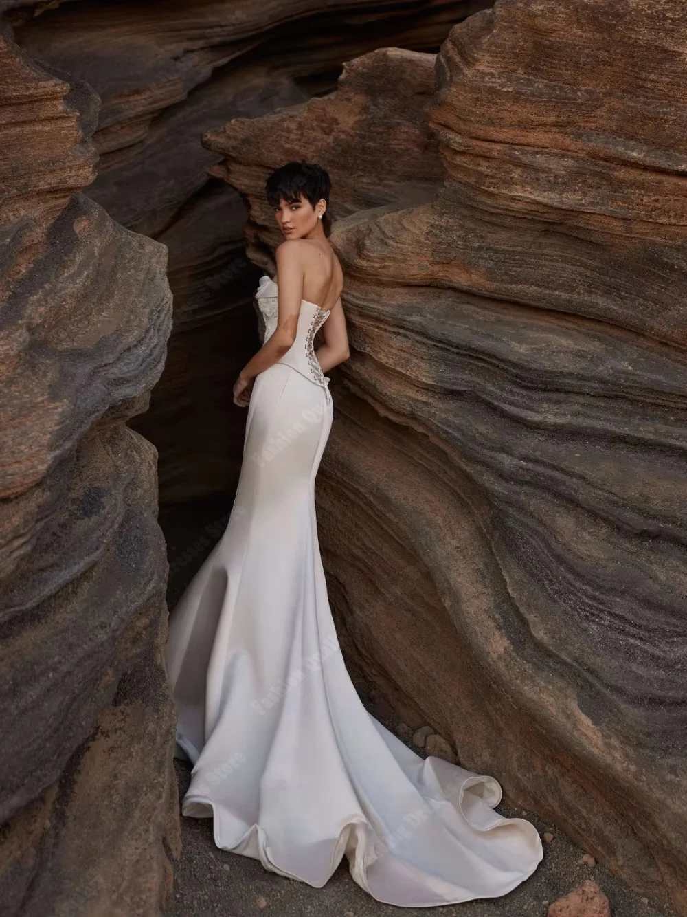2026 Sexy Mermaid Women Wedding Dresses Vintage Satin Bridal Gowns Lace Decals Engagement Banquet Vestidos De Novias Customized
