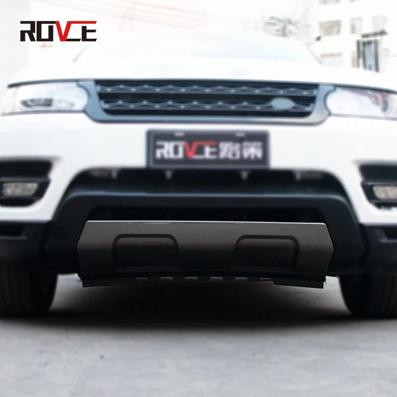 ROVCE Front Bumper Trailer Tow Hook Cover For Land Rover Range Rover Sport L494 2014-2017 Board Skid Plate Protector Guard Parts