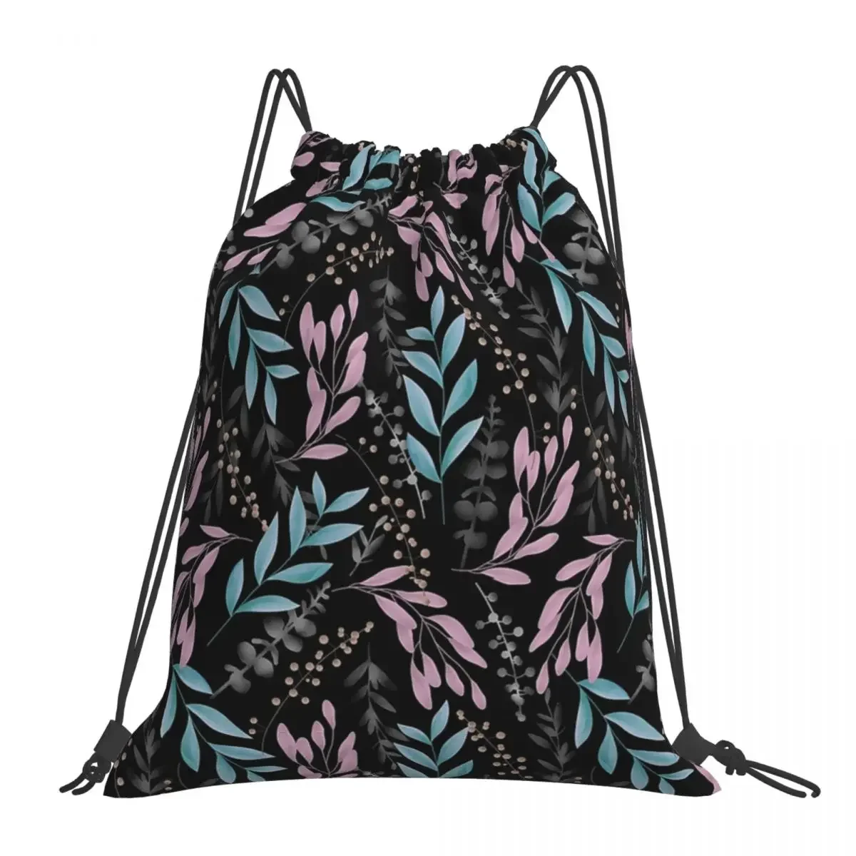 

Рюкзаки с узором в виде растений, Модные Портативные Сумки на шнурке, спортивная сумка с карманами, сумка для книг для путешествий, студентов