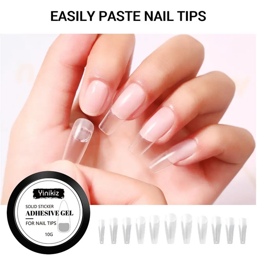 10g Resin Solid Nail Patch Gel Adhesive Bond Uv Glue Modelling Stick Tips Manicure Long Lasting Glue Clear Solid Nail Art Gel