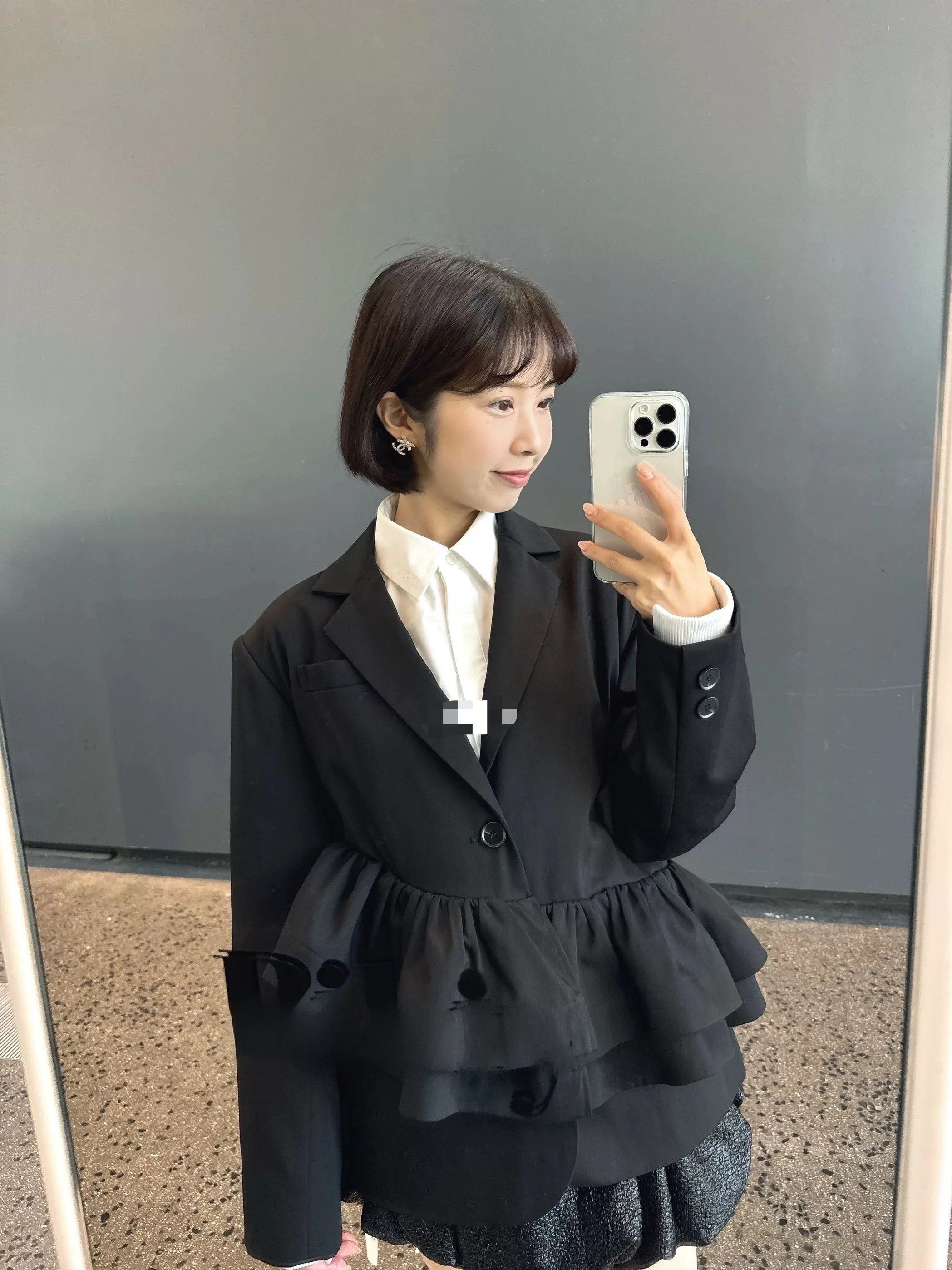 

Женский пиджак BIBI осенне-зимний с асимметричным подолом, подплечниками, стандартным кроем, длинными рукавами и застежкой на одну пуговицу