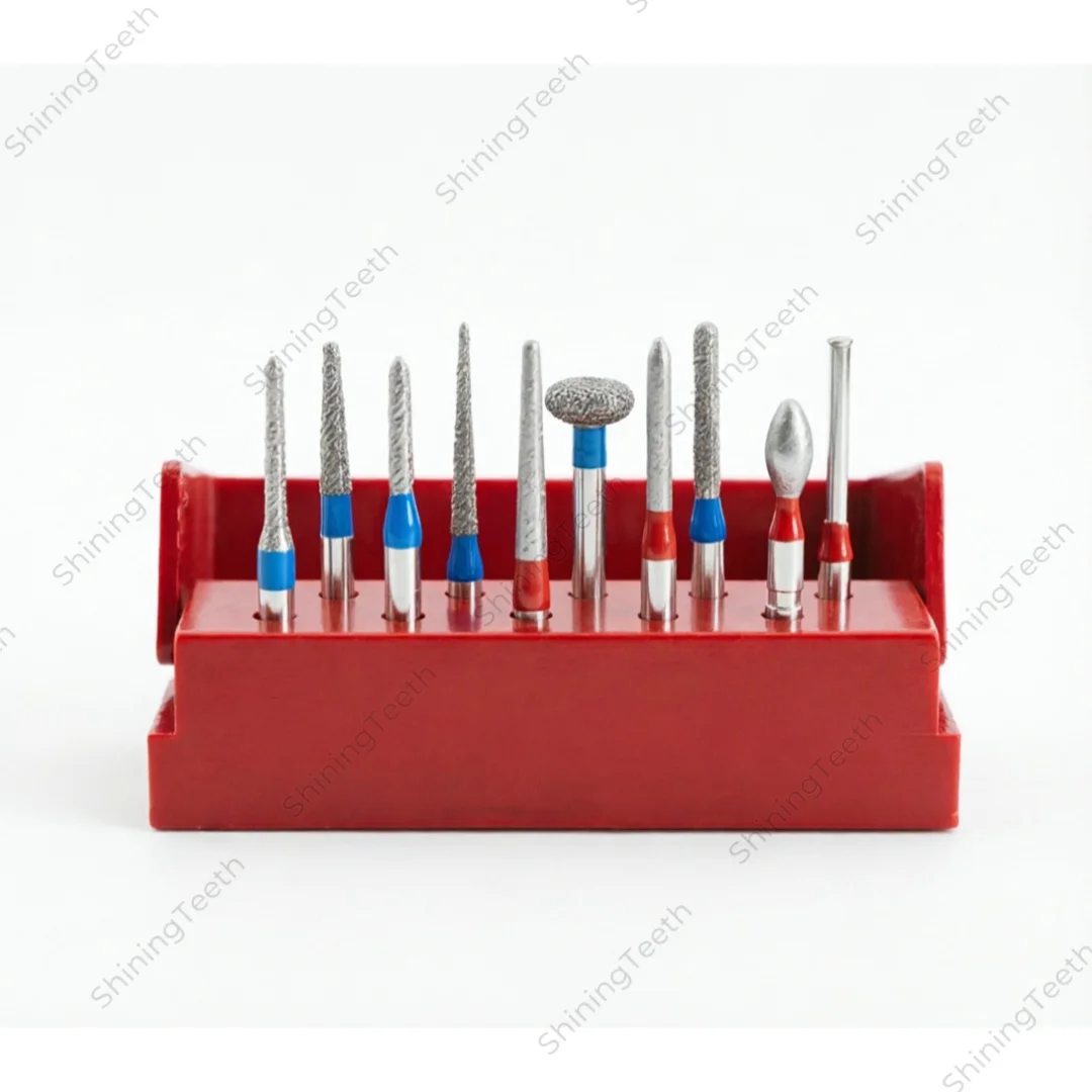 Dental Bridge Preparation Anterior Posterior Crown Diamond Burs Silver 10Pcs/kit