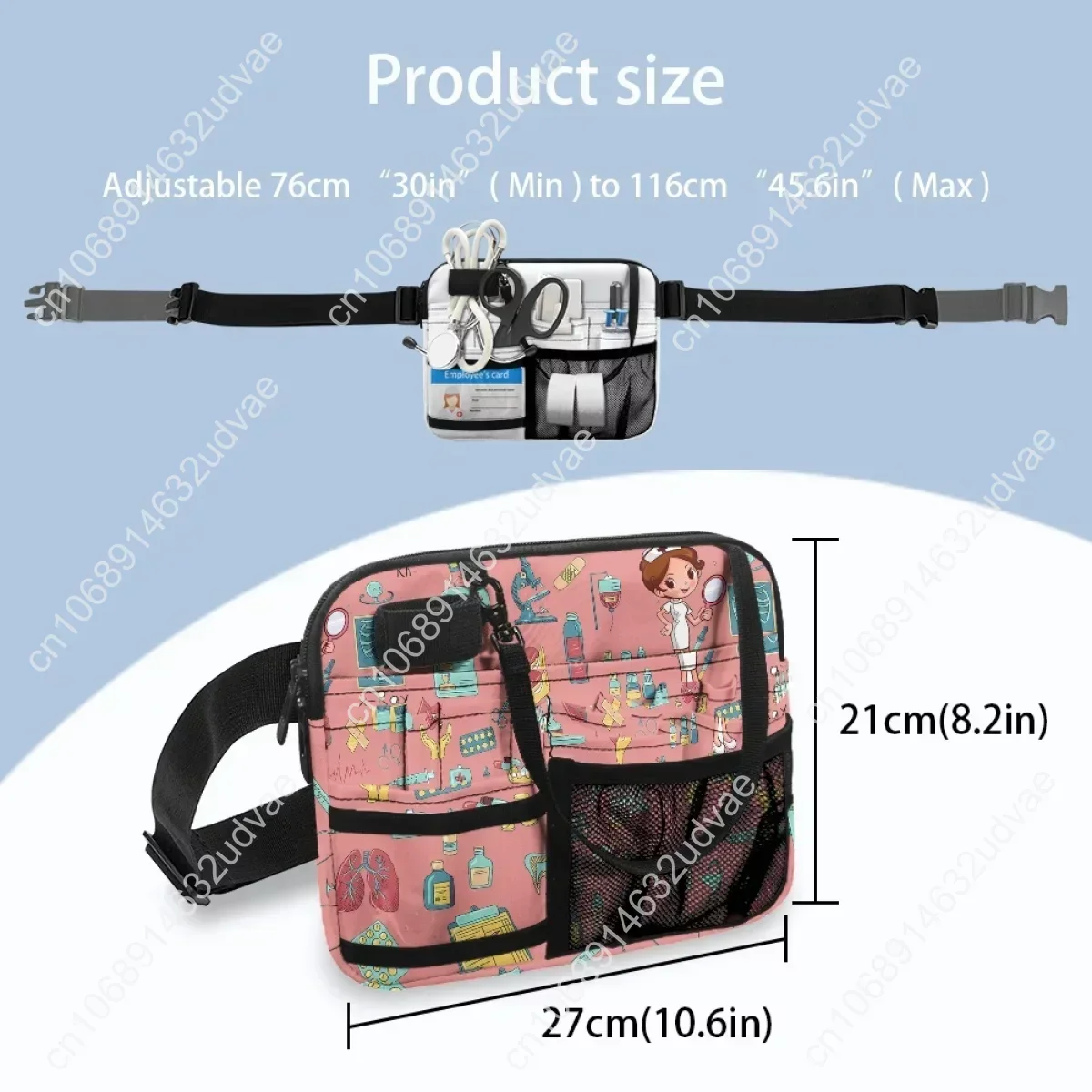 Equipamento médico Enfermagem Fanny Pack, Estetoscópios Care Kit, Bolsa Organizadora Estudantil, Cinto Sacos para Farmacêuticos, Design de Ferramentas, Novo