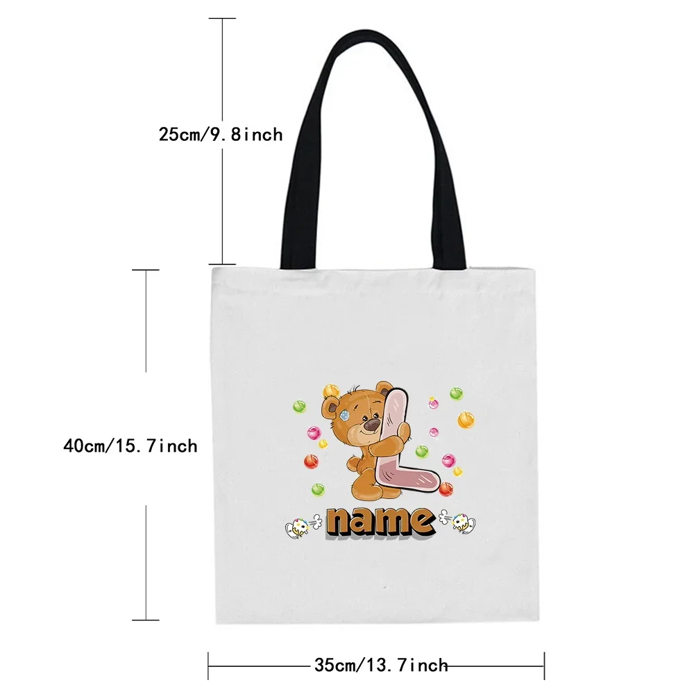 Customized Name Shopping Bag Women's Handbag Large Capacity Leisure Commuter Bag Portable Shoulder Bag