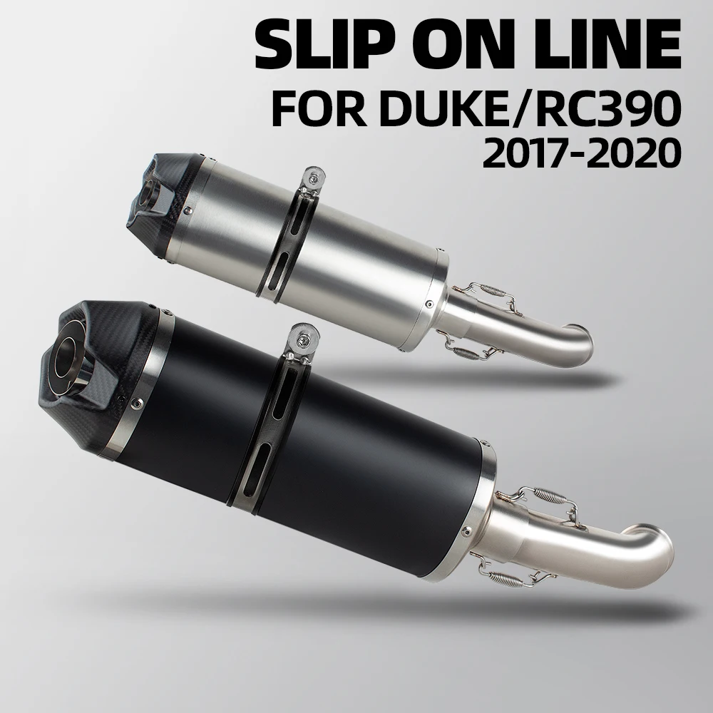 

Глушитель Slip-on для мотоциклов DUKE390, DUKE250, RC390, RC250 (2017-2020) с имитацией гоночного выхлопа и DB-киллером