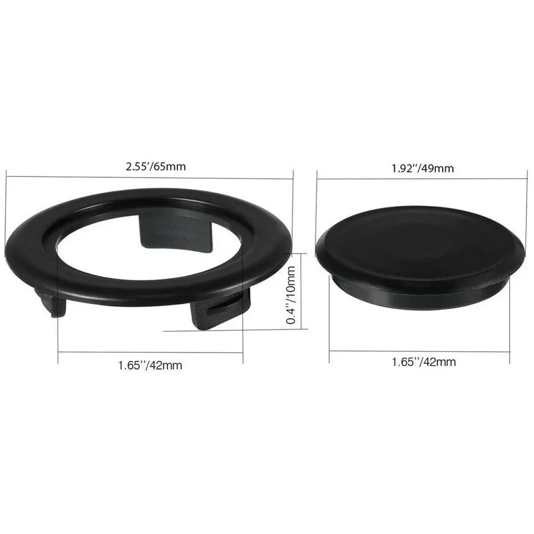 Patio Garden Table Parasol Umbrella Hole Ring Cap Set Plug 2 Inch Plastic Black  For Outdoor Patio Umbrella Ring And Cap Set New