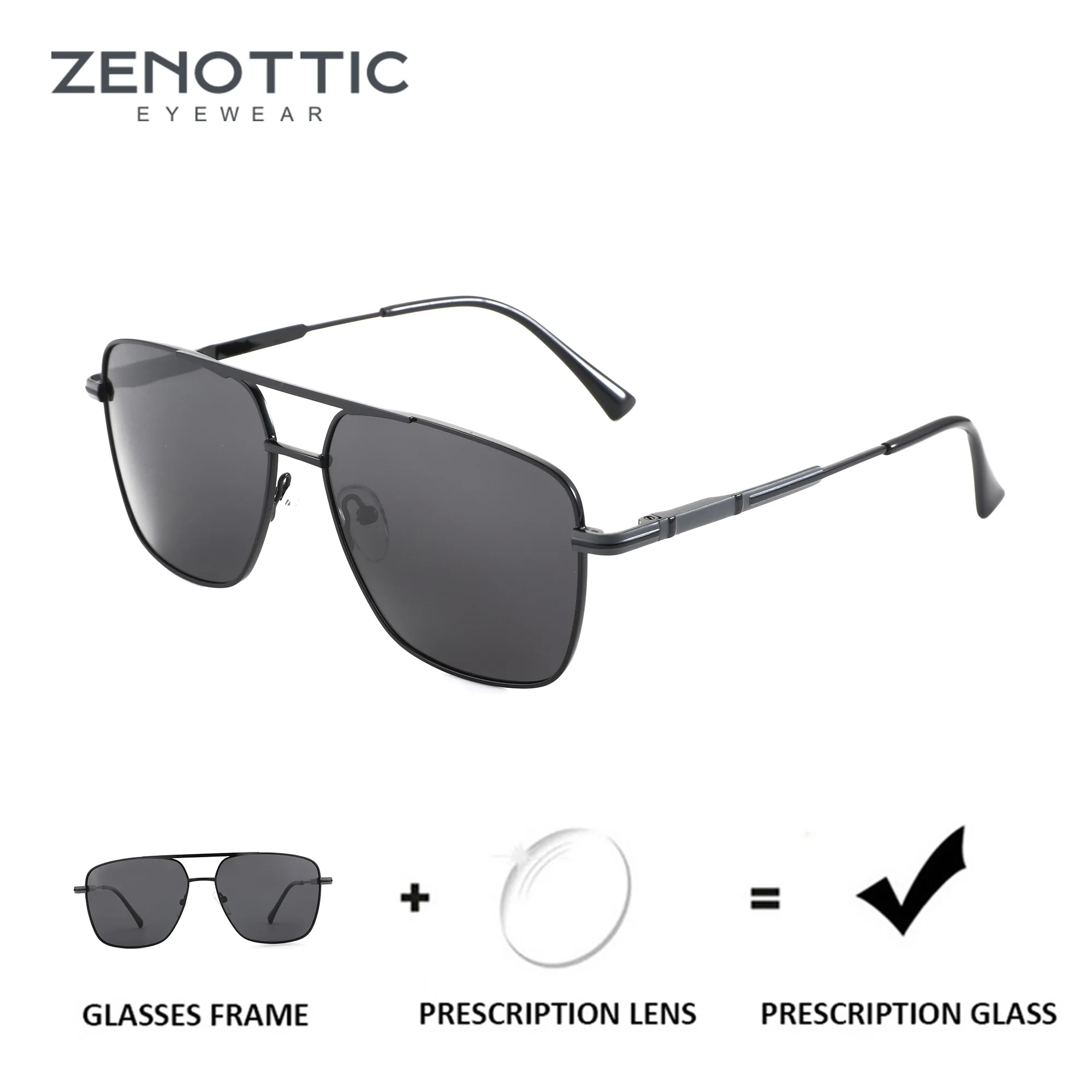 zenottic-l-size-men's-metal-pilot-polarized-prescription-sunglasses-uv400-myopia-optical-custom-sun-glasses-for-outdoor