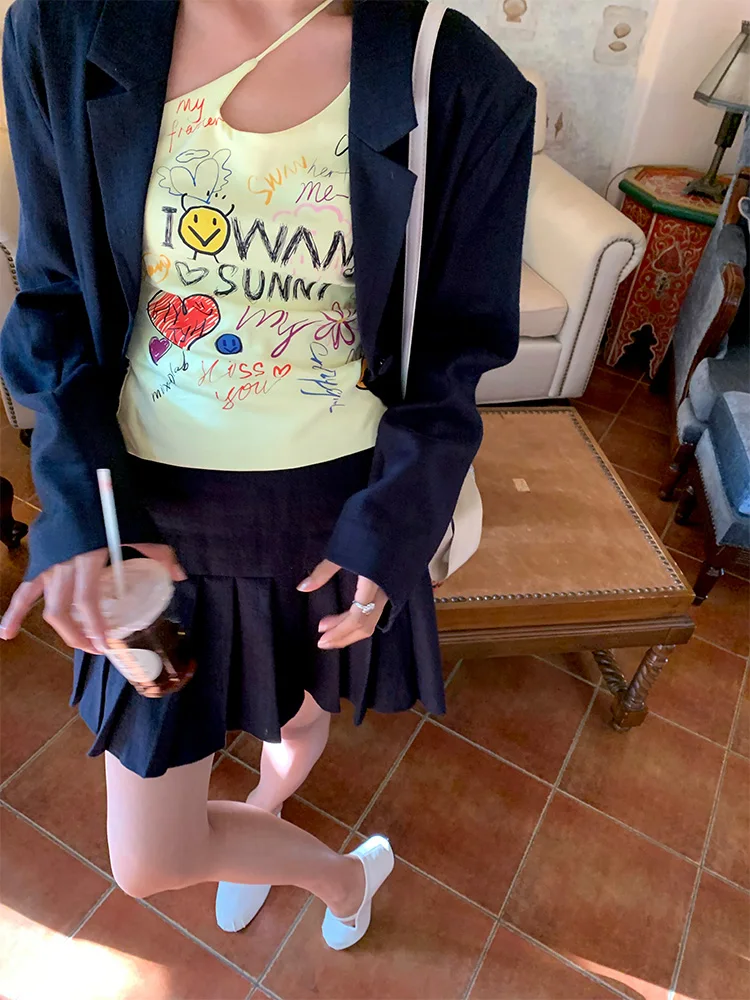 

Розовый льняной костюм, комплект из джета и плиссированной юбки, женский модный ансамбль, летняя коллекция 2025 года, возраст 25–35 лет