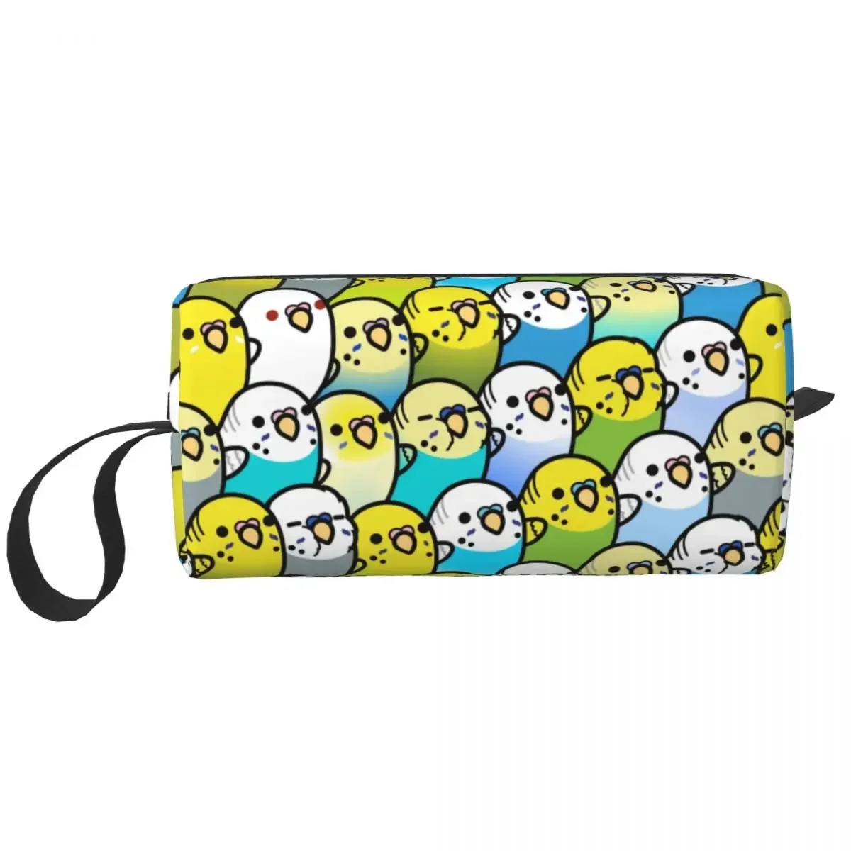 

Travel Bunches Of Budgies Toiletry Bag Fashion Budgerigar Parrot Birds Cosmetic Makeup for Women Beauty Storage Dopp Kit Case