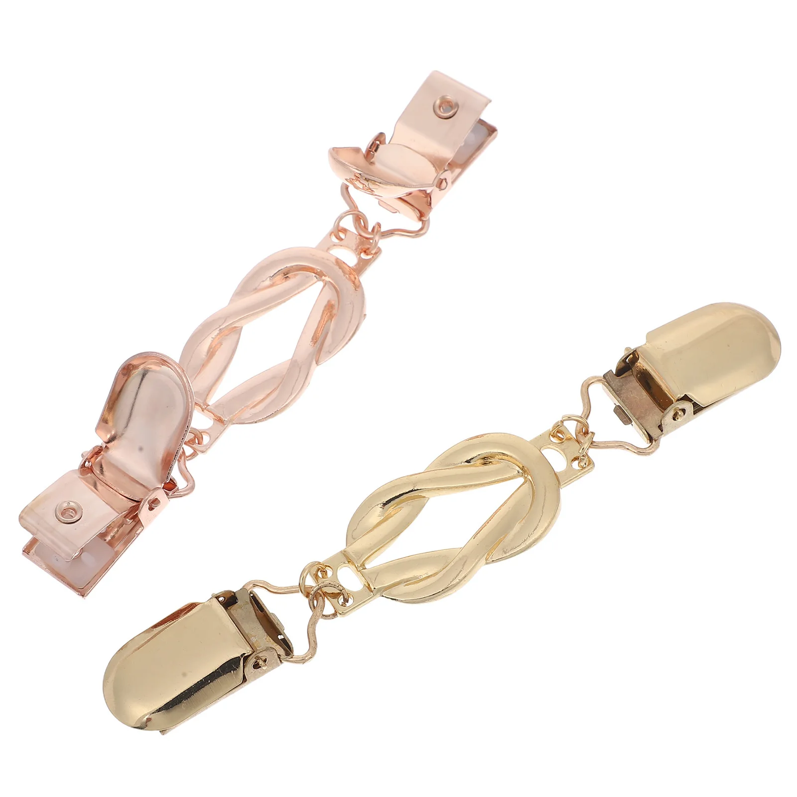 2Pcs Retro Vintage Cardigan Clips Sweater Shawl Collar Holders Sturdy Alloy Fashionable Clothing Accessory for Women