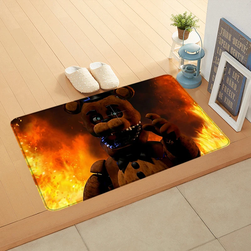 House Entrance Doormat Fnaf Horror Hallway Carpet Living Room Rugs Foot Carpets Bathroom Rug Floor Mats Non-slip Home Decor