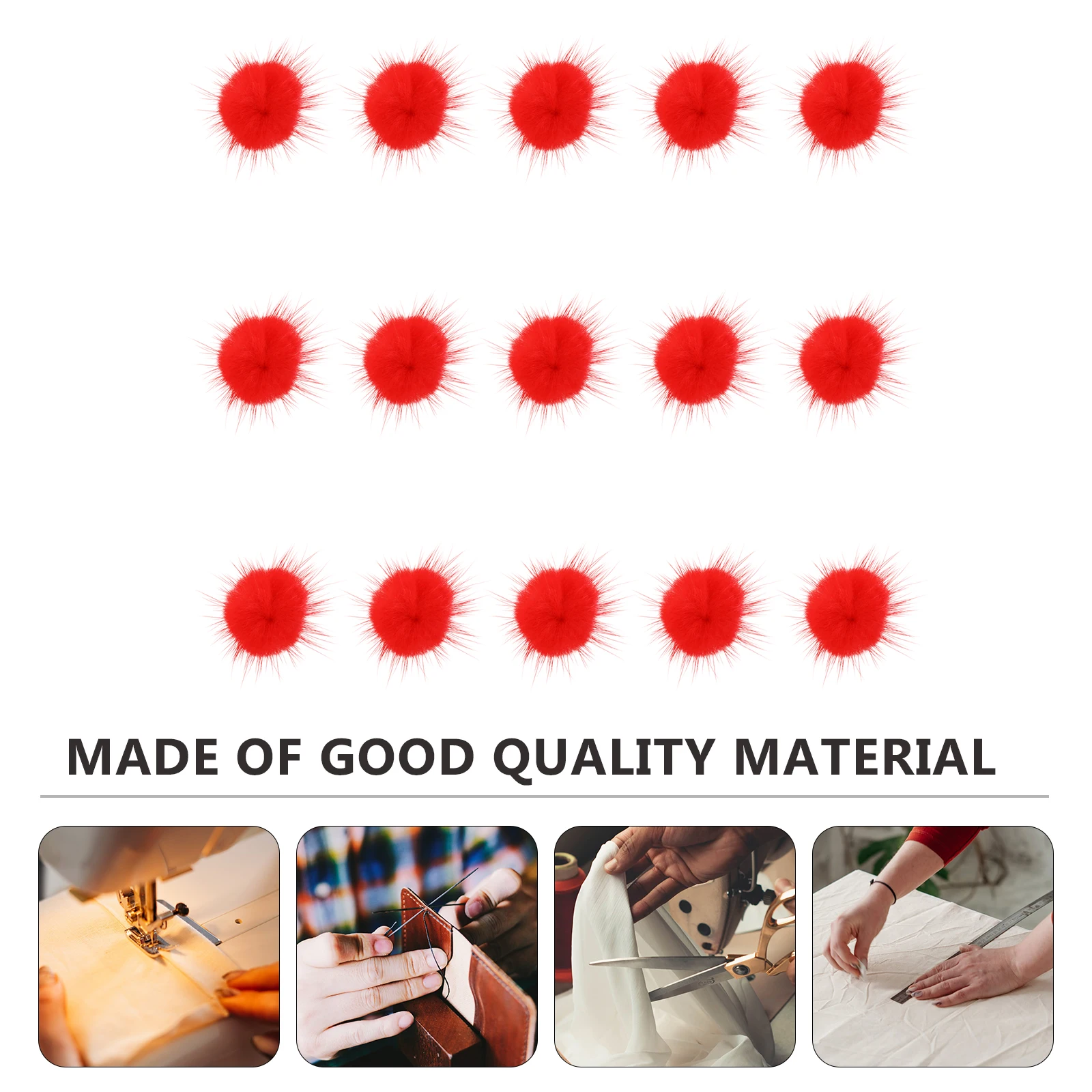 

15 Pcs Ornament Ball Jewelry Clothing Hair Decorative Supply Car Hairpiece Accessory DIY Prop Red