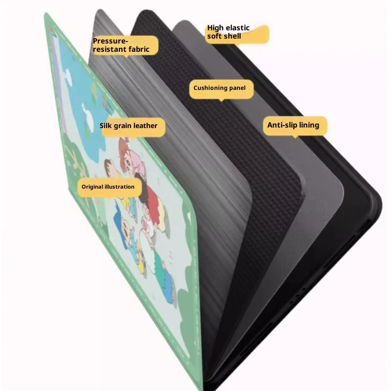 MINISO Crayon Shin-chan para iPad funda IPAD A16 Pro 5 6 Air 4 5 funda protectora con soporte Mini 6 7 10th 11th Gen Tablet Smart Cover