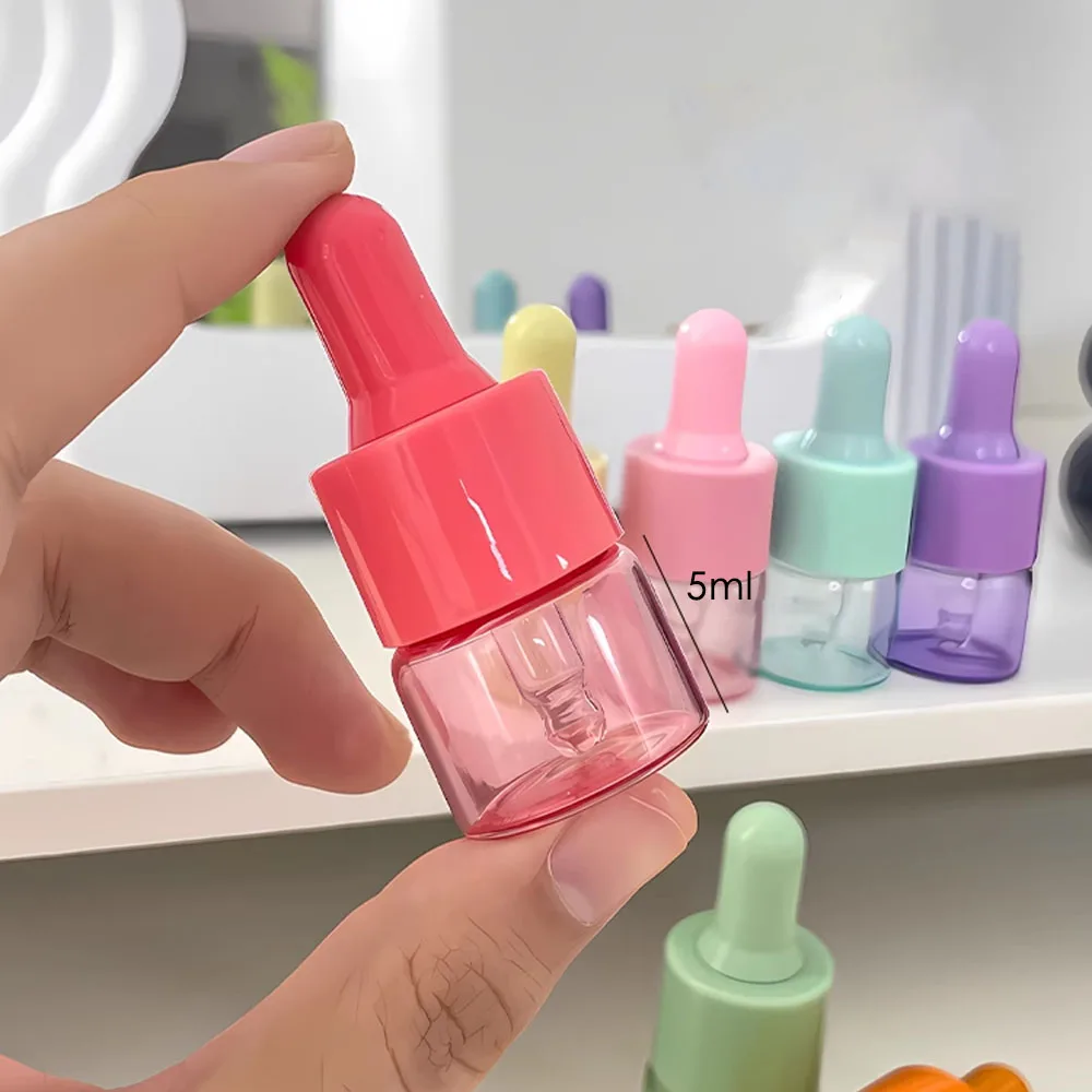 7Pcs/lot 5ml Glass Perfume Bottle Glass Essential Oil Bottle Dropper Bottle With Pipette Small Dropper Bottle Travel Cosmetic