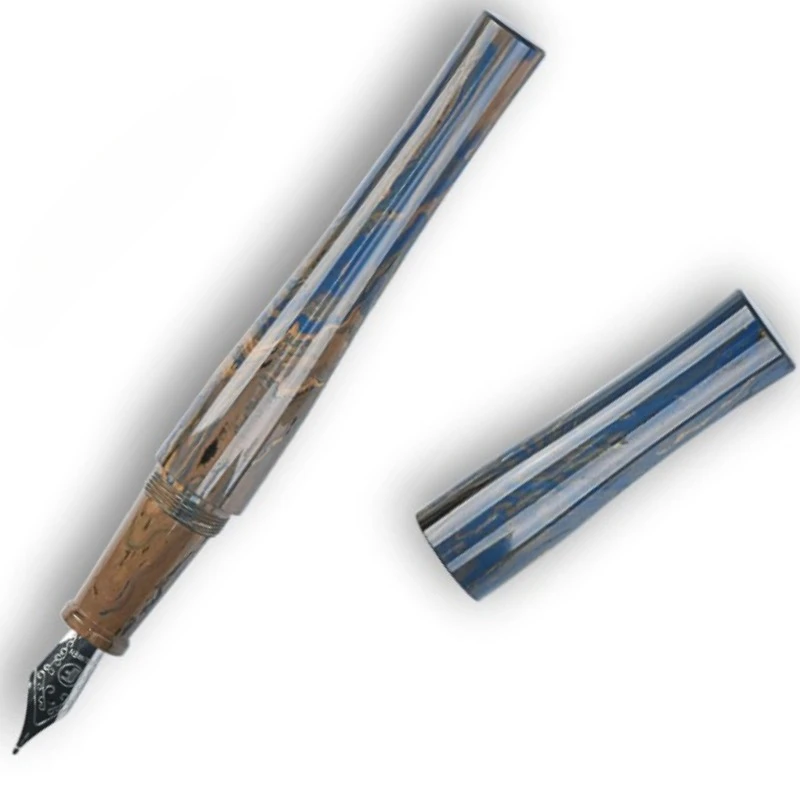 

PK Asvine, BALAOYE Hard Rubber Bock Nib Fountain Pen Fish Scale Long Knife Bent Nib Ink Pen Business Stationery Cheap Sale Gift