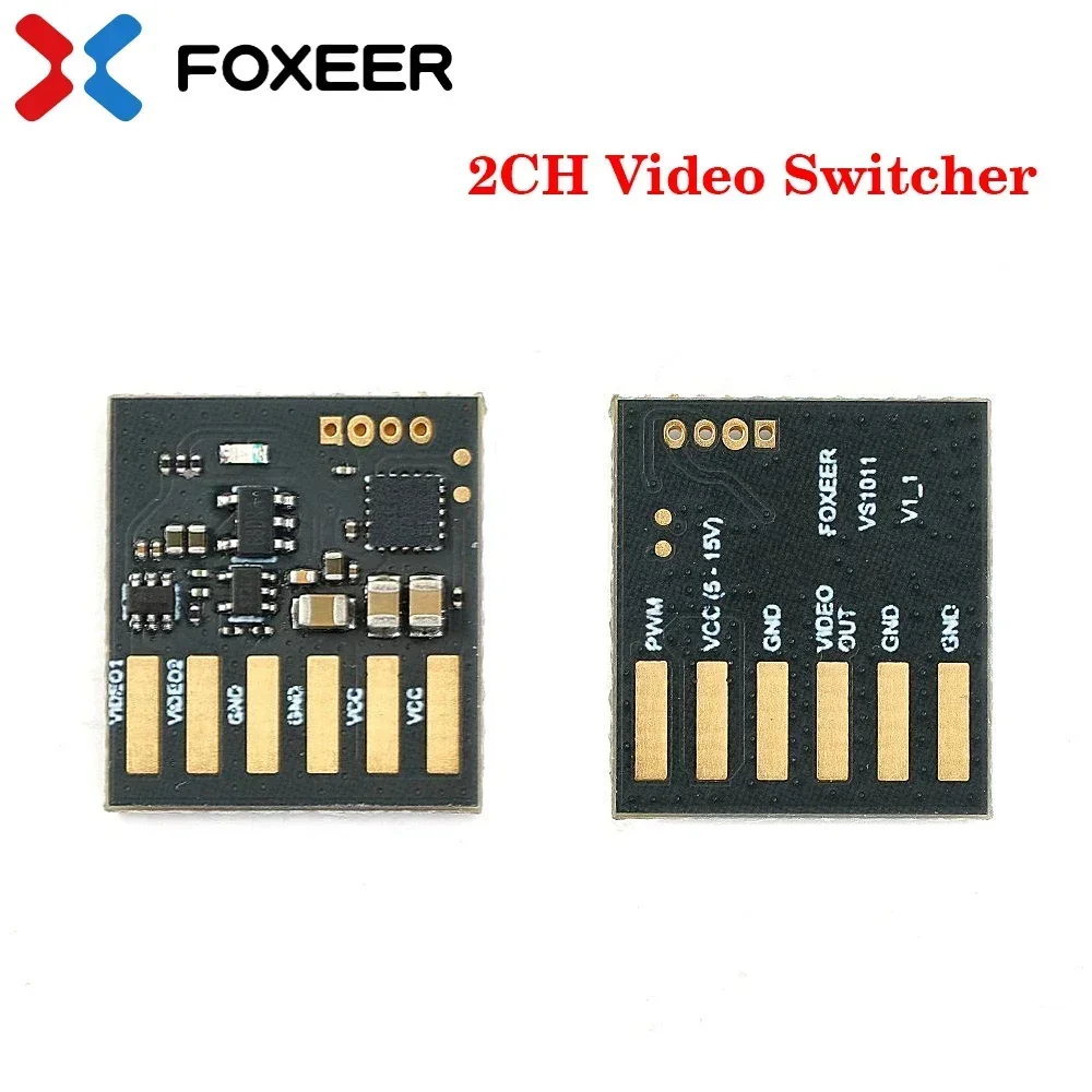 FOXEER 2CH Mini Video Switcher Lightweight Compact Size Dual Channel Video Signal Switch Module for RC FPV Drone DIY Parts