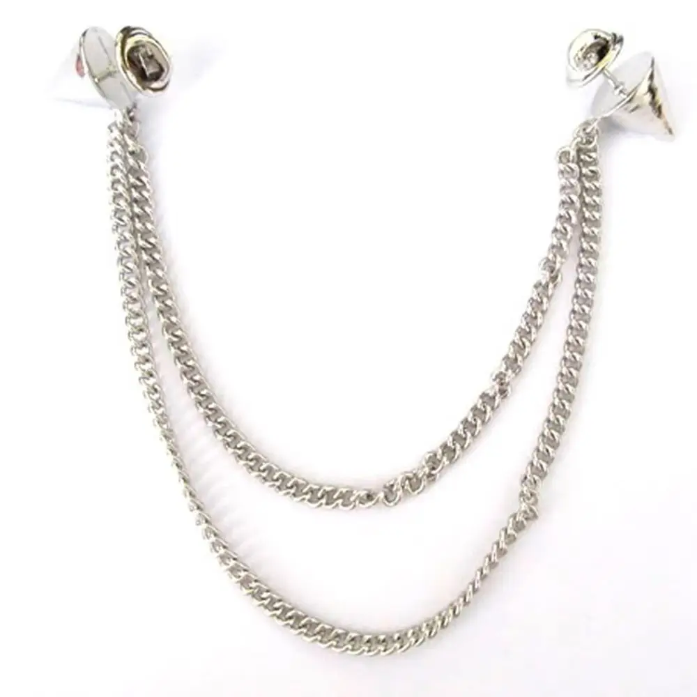 المعادن القوطية شرابات مكتنزة مسمار القمصان سلسلة فاسق بلوزة طوق دبوس بروش سبايك تلميح