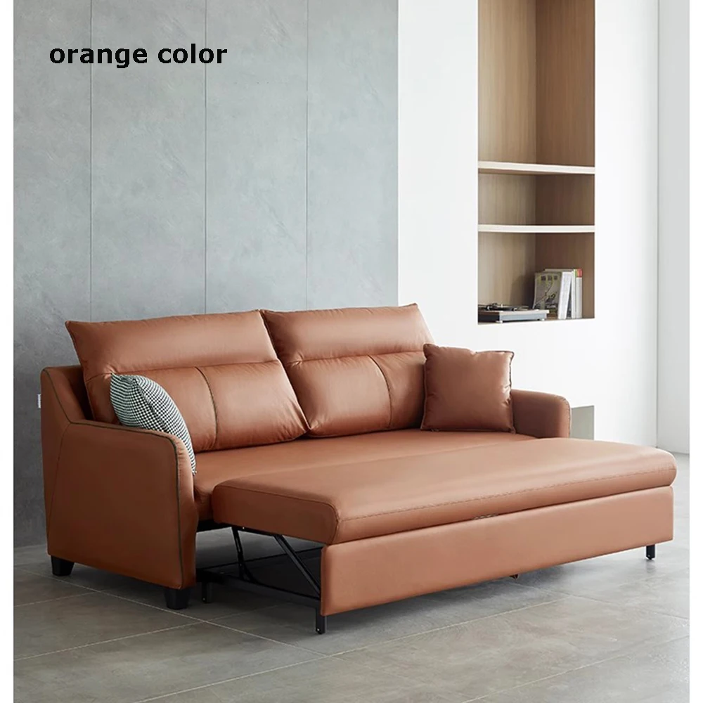 #Foldable and Extendable Technology Cloth Sofa Bed Folding Small Living Room Modern Simple Down Three Double Sofa Bed
