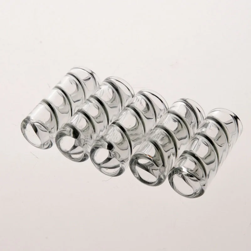 

New Design Clear Inner Triangle Mini Glass Cigaret Pipe Filter Tips Round Mouth for Dry Herb Smoking Tobacco Rolling Drip