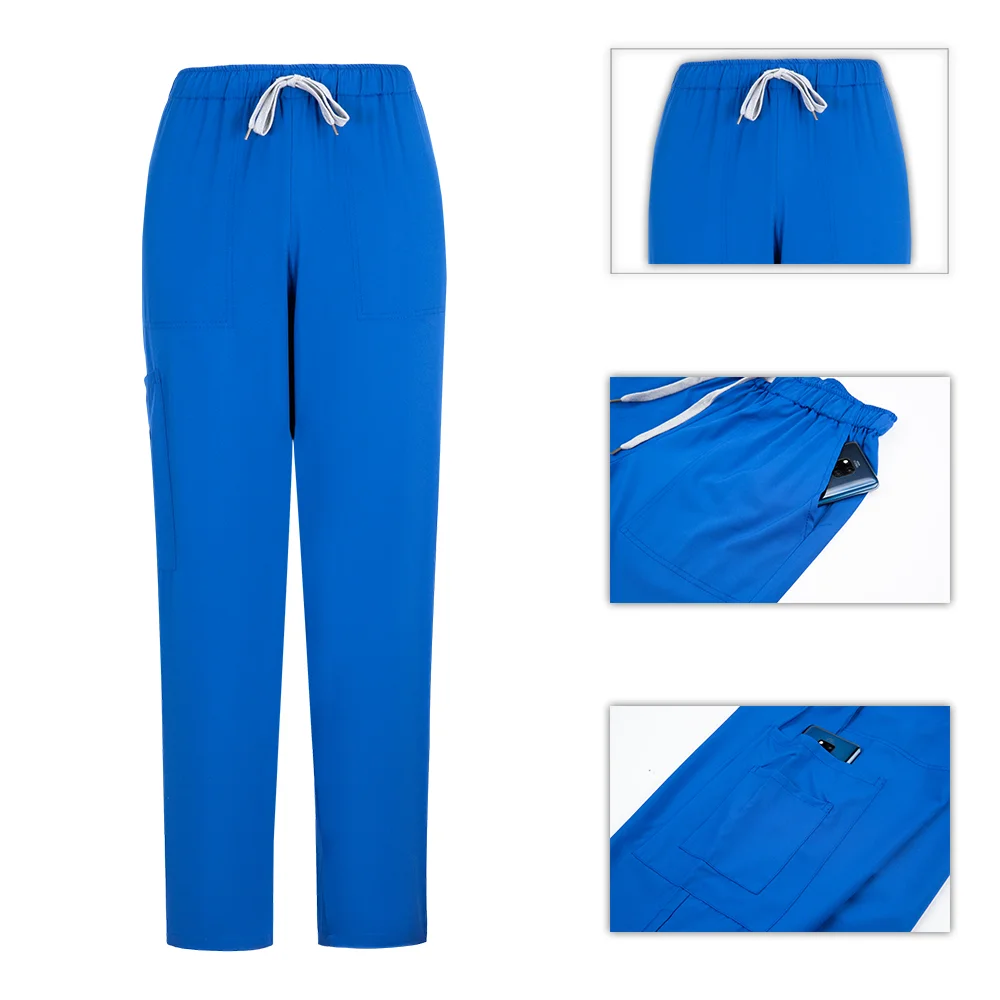 Women Nurse Shirt Frosted Set Stylish Zipper Plus Size Care  Beautiful Solid Color Overalls  Top and Pants Uniform