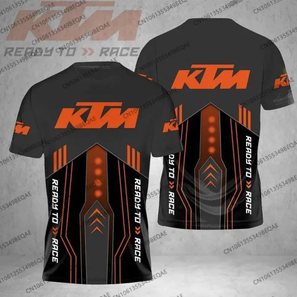 تي شيرت KTM Racing للرجال والنساء صيفي غير رسمي بأكمام قصيرة 2025 ملابس رياضية للدراجات النارية ملابس شبابية للبالغين قابلة للتنفس