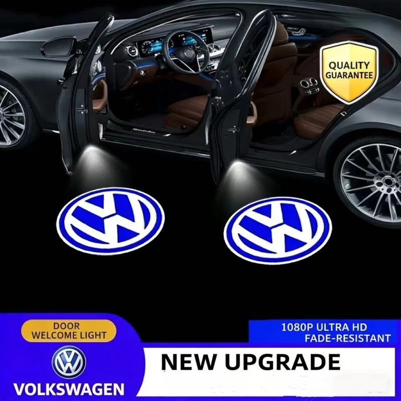 

2Pcs LED Car Door Welcome Lights Logo for VW GTE Logo Golf Tiguan Arteon POLO BORA Passat Jetta Touareg Courtesy Projector Lamps