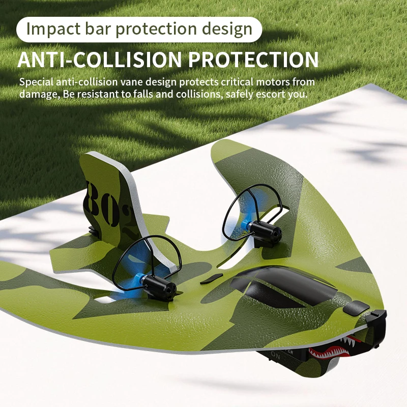 

2.4G RC Glider Airplane, Foam Flying Model Aircraft with LED Lights, Portable Remote Control Plane Toy, Birthday Gift for Kids