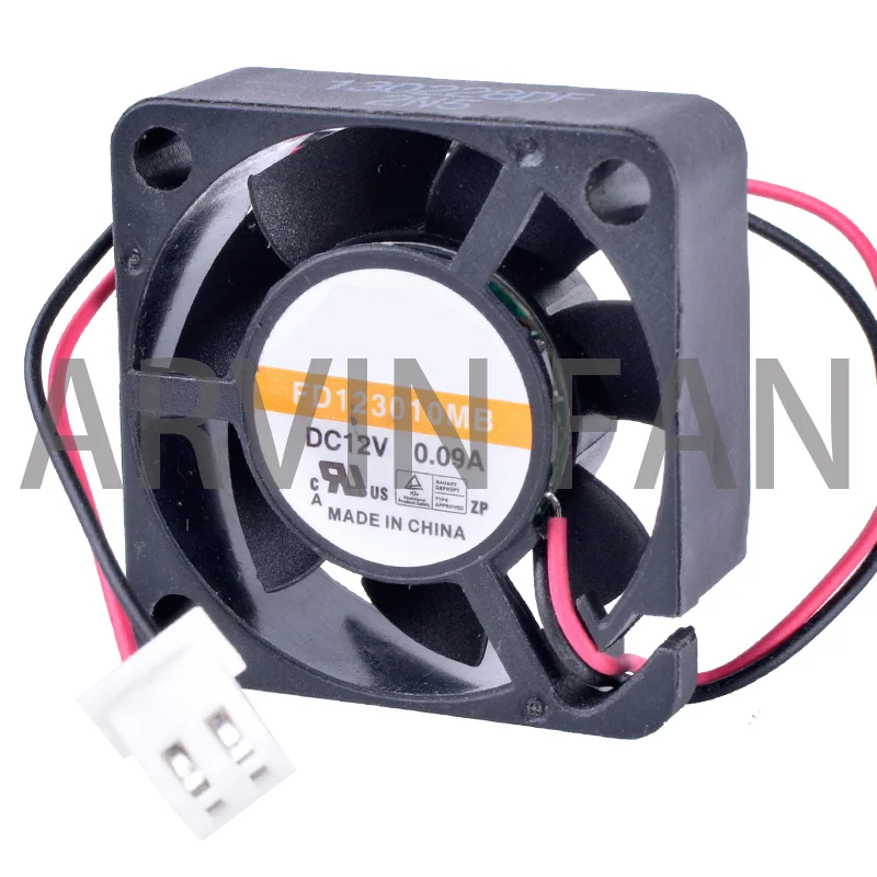 Revolusi pendingin Fan 3010 kipas pendingin 30mm, kipas pendingin senyap bantalan bola ganda 12V 0.09A 30x30x10mm