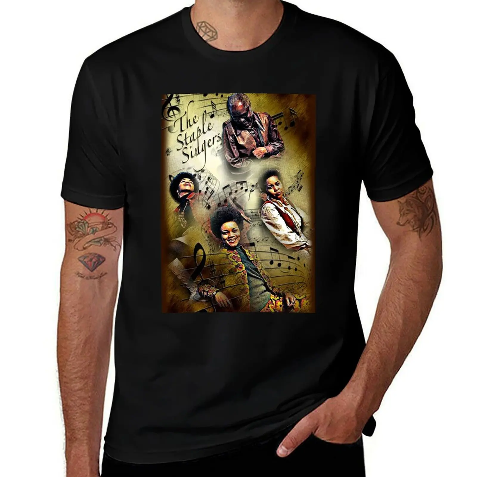 The Staple Singers Poster T-Shirt Plus Size Basic Cotton T-Shirt