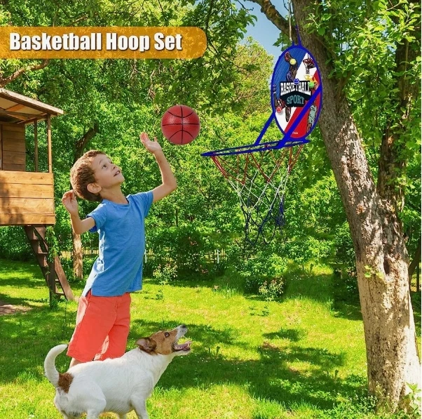 14 Polegada 2-em-1 dardos e basquete, conjunto de basquete cesta de basquete interior, esportes crianças brinquedo ao ar livre,