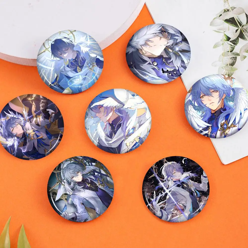 Game Honkai Star Rail Sunday Tinplate Pin Button Custom Anime Role Old-school Brooch Cartoon Collar Badge Jewelry Gift Fans