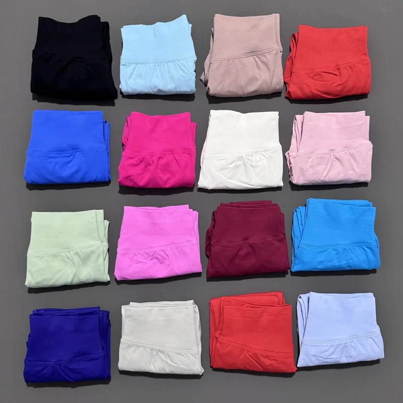 Impact Leggings Low Ribbed Band Gym Scrunch Women Sports Tights Fitness Biker Pants Workout Yoga Running Seamless Leggings