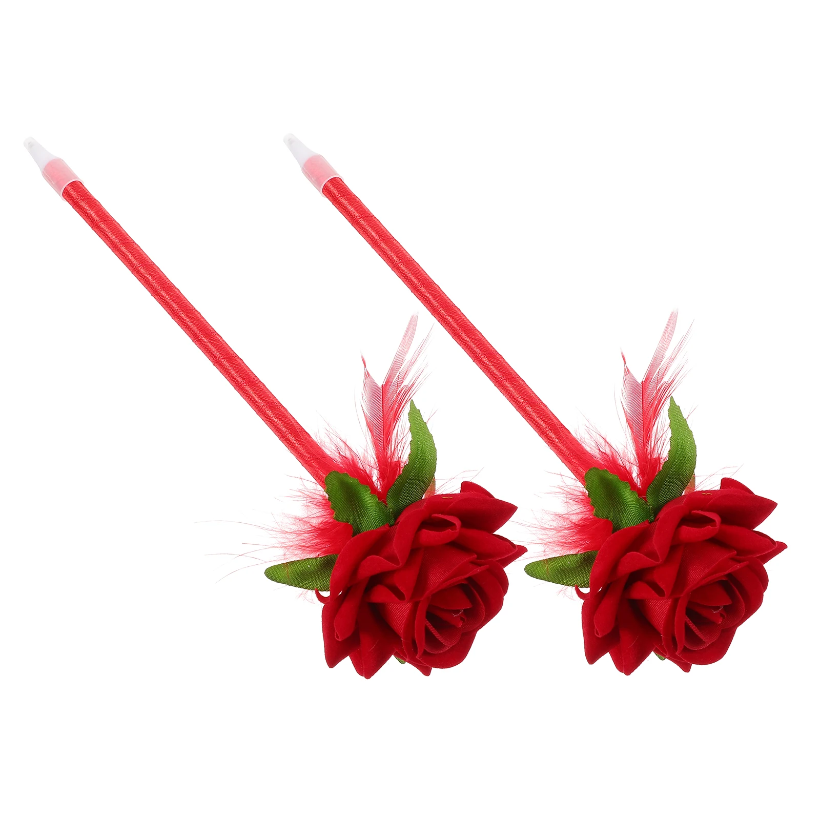 

2pcs Floral Ballpoint Smooth Writing Flower Shaped Plastic Comfortable Grip Office Stationery Cute Writing Supplies Party Favors