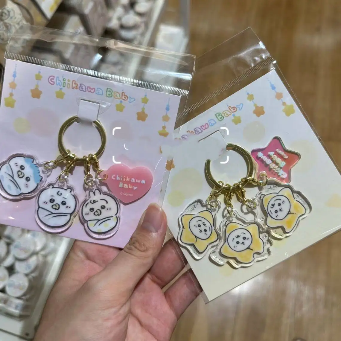 Chiikawa Baby Series 4‑In‑1 Acrylic Keychain Cute Cartoon Portable Bag Hanging Charms DIY Craft Decor Peripheral Accessories