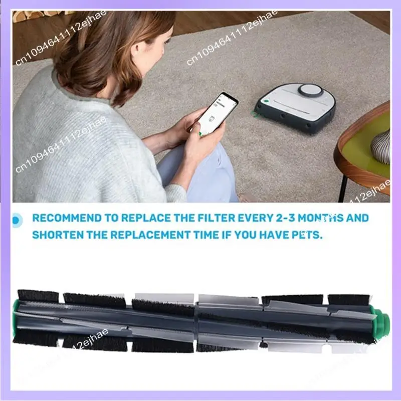 N83R 2 Pcs For Vorwerk VR200 / VR300 Roller Rubber Brush Replacement Robot Vacuum Cleaner Spare Parts Accessories