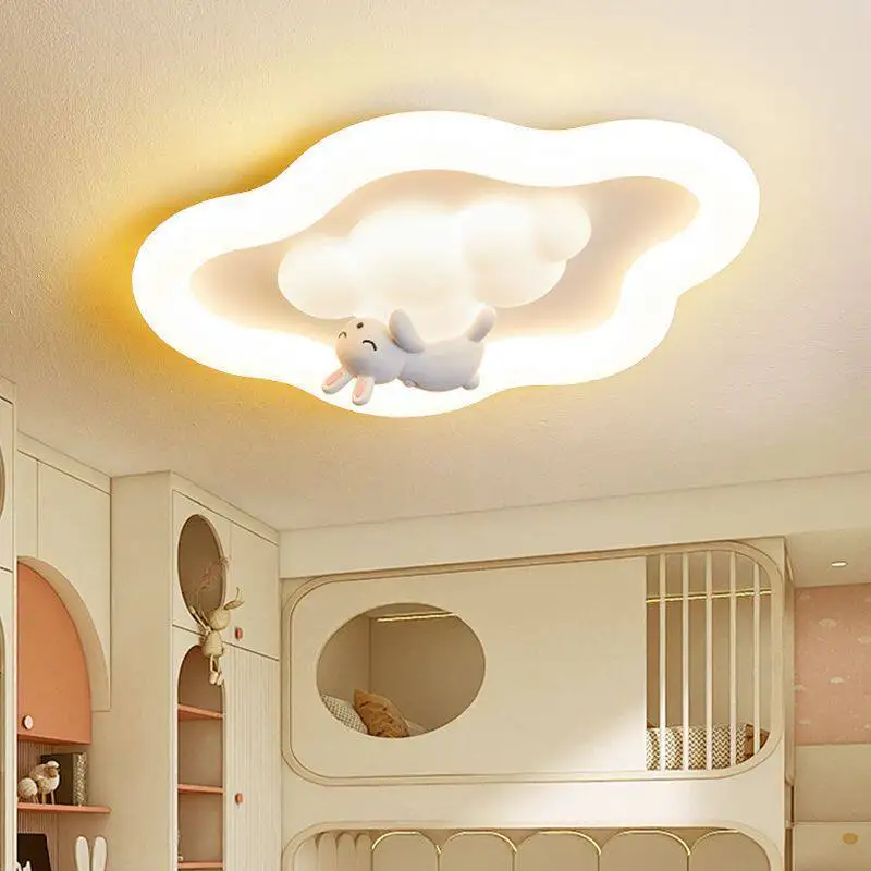 Children's room full spectrum cloud ceiling light, bedroom eye protection LED light, nursery cute cream embedded bracket 2026