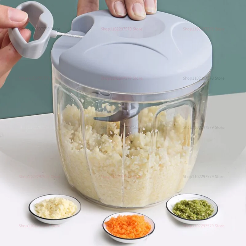 500ML 900ML Manual Garlic Chopper Meat Grinder Vegetable Cutter Slicer Fruit Crusher Kitchen Gadget Blenders for Food Prep