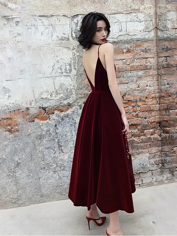 TWOTWINSTYLE Summer Backless Dress For Women V Neck Spaghetti Strap Sleeveless High Waist Sexy Party Dresses Female 2022 Fashion