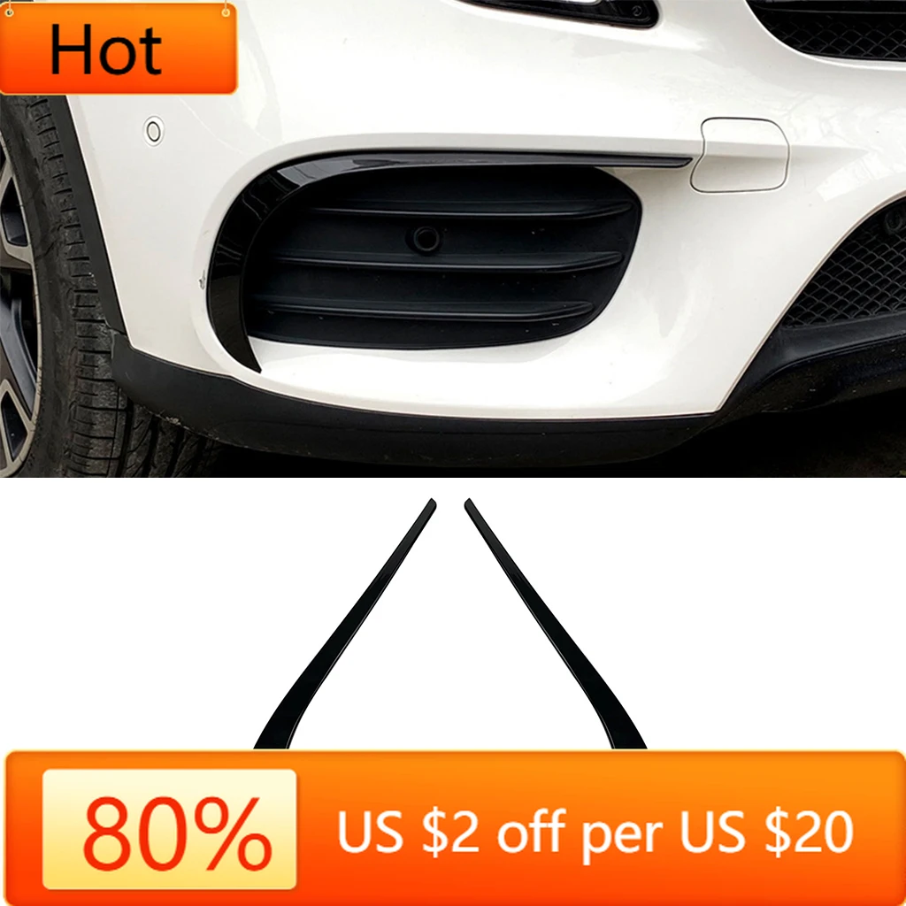 

Racing Grills For Mercedes-Benz GLA-Class 220 250 X156 AMG 2017-2019 Front Bumper Splitter Fog Lamp Grill Spoiler Cover Air Vent