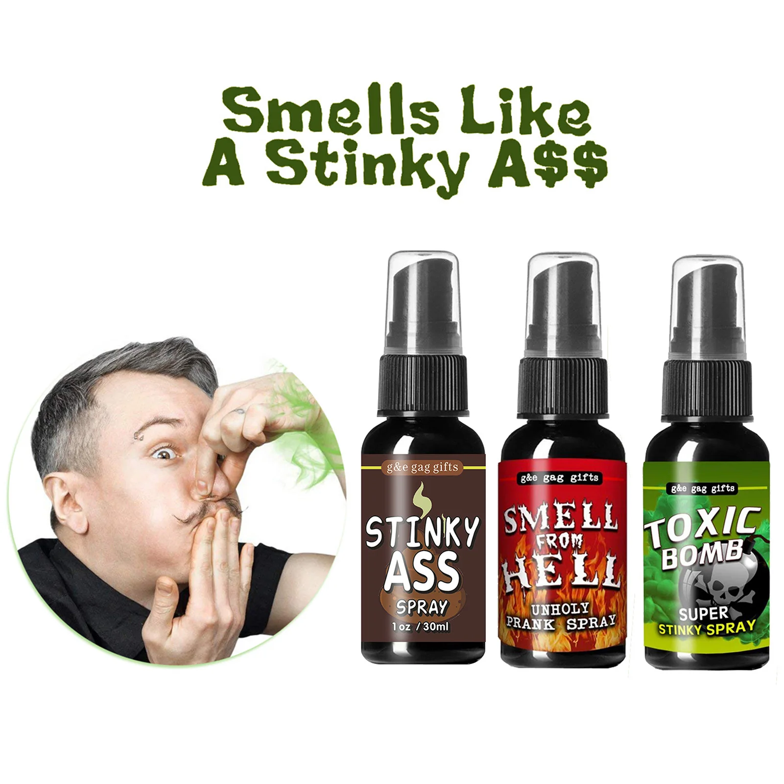 30ML Novelties Liquid Fart Gag Prank Joke Spray Can Stink Bombs Smelly Stinky Gas Toys For Children Adjust Fun Tricky Prank toy