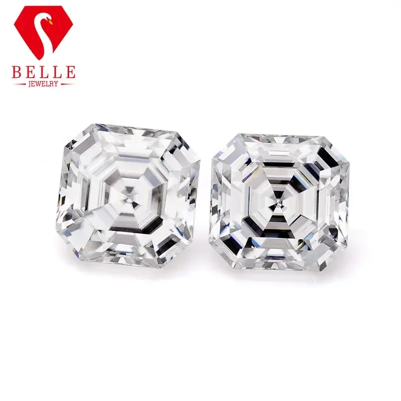 

Moissanite Stones BELLE Best D Color Brilliant Asscher Cut Loose Moissanite VVS1 GRA Certificated Hot Sale Diamond Beads Jewelr