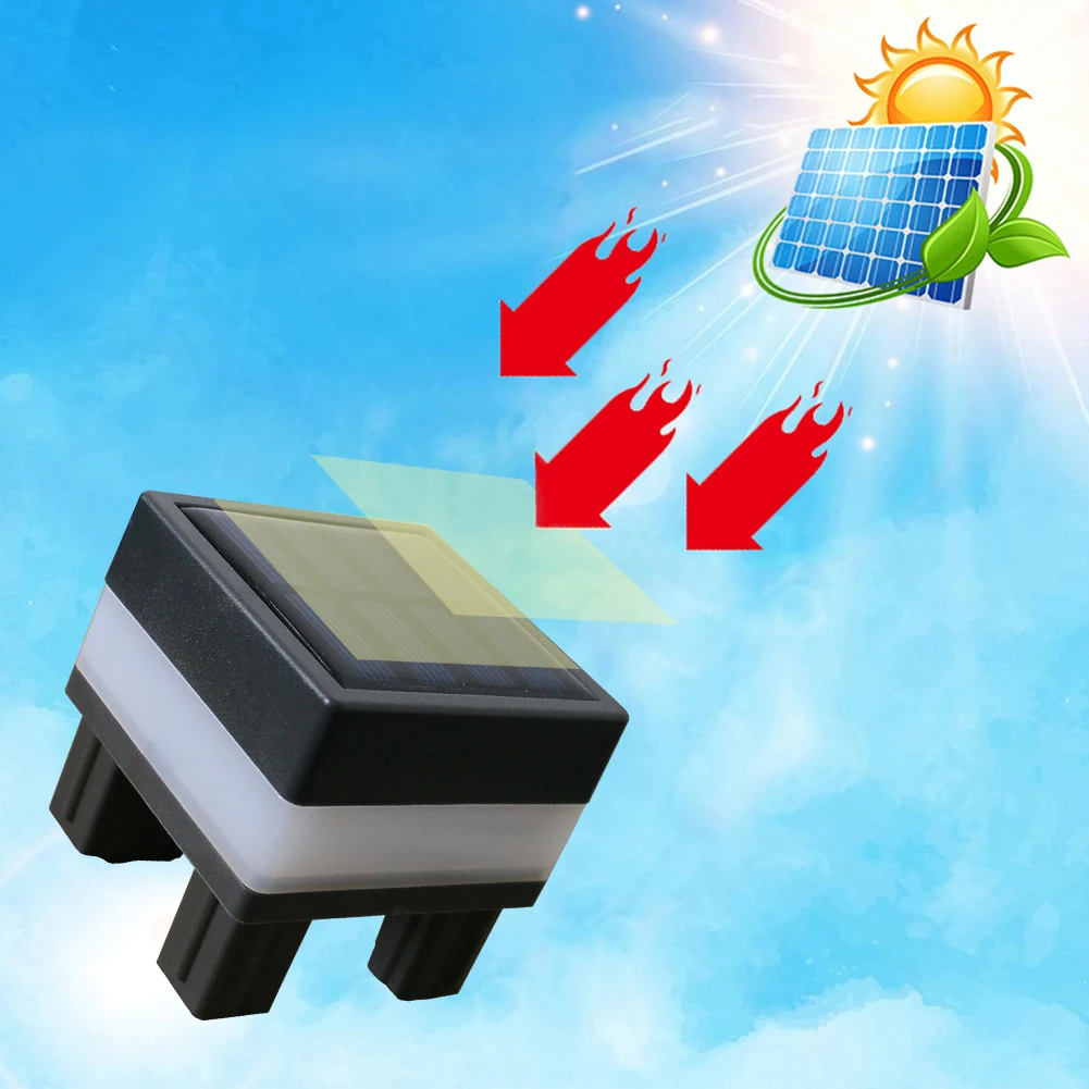 1-5X LED Solar Fence Street Lamp Easy Install Waterproof Landscape Lighting Switch Control Lawn Walkway Lighting for Home Garden