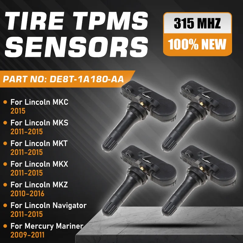 Car TPMS Tire Pressure Sensor DE8T-1A180-AA For Lincoln MKC MKS MKT MKX MKZ Navigator 2011-2015 Mercury Mariner Milan 2010-2011